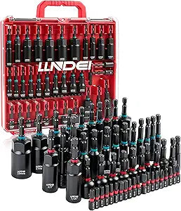 LLNDEI 55Pcs Magnetic Impact Nut Driver Set SAE/Metric