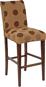 Bailey Street 6091679 Bella Barstool - Counter Stool Cover, Oil Rubbed Bronze Finish with Gold Fabric Shade