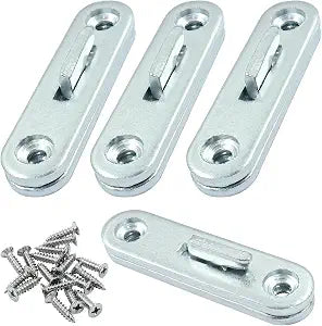 Hordion 4 Sets 3" Bed Rail Fasteners, Wood Bed Rail Fittings