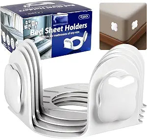 Bed Sheet Holders for Corners, Fitted Sheet Grippers, Mattress Fasteners