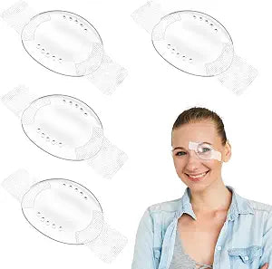 Dimeho Eye Shield After Cataract Surgery 4 Pcs Plastic Medical Eye Patch Clear Eye Shield with Ventilation Holes Breathable Eye Shields After Lasik Eye Protection for Adult
