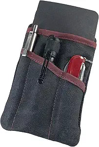 Hide & Drink, Multi-Tool Pocket Pouch, Compact Multipurpose EDC Zippered Bag, Mini Camping Tool Case, Waxed Canvas, Knife Holster, Handmade Slim Organizer