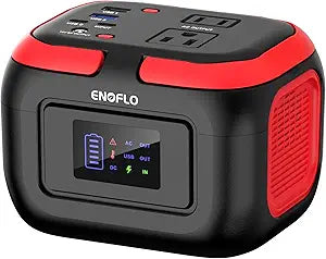 ENOFLO Portable Power Station, 97.68Wh Solar Generator, Lithium Battery Power with 110V AC 120W Peak Socket/DC/USB QC3.0/LED Light for Outdoor Indoor Use Trip Home Backup Emergency