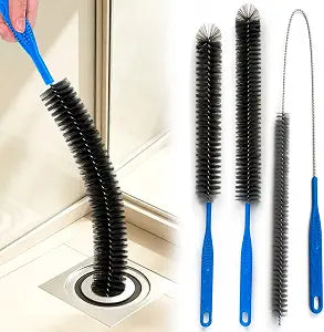 Drain Brush, Sink Cleaning Brush, Drain Cleaner Tool, Long Pipe Cleaner Drain Snake for Drain Flies, Shower, Home Kitchen Sink Overflow and Tub Hair Clogs