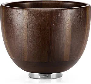 SpaceAid Wooden Bowl for Mixer - Kitchen Space Aid Acacia Wood Mixing Bowls Holder for Stand Mixer, Compatible with 4.5 & 5 QT Tilt-Head Models Kitchen, Natural Wood