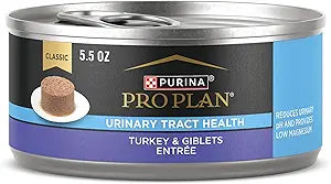 Purina Pro Plan Urinary Tract Health Turkey and Giblets Entree Classic Wet Cat Food Pate - (Pack of 24) 5.5 oz. Cans