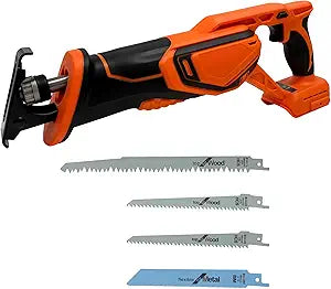 Cordless Reciprocating Saw Compatible With DEWALT 20V LI-ION Battery.Electric Sierra Recproca With Brushless Motor And 4 BladesTools-Free Blades Install.0-3500RPM Recipro sawzall For Wood/Metal/PVC.