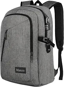 Mancro 17.3 Inch Business Laptop Backpack Anti-Theft Travel Backpack
