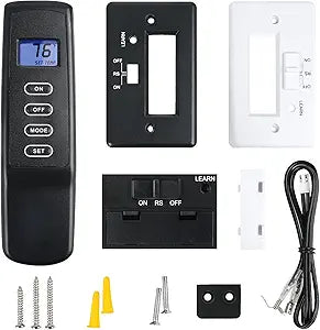 Improved Fireplace Remote Control Kit for Millivolt Valve,Fit skytech durablow Napoleon Empire Rasmussen Superior ect Fireplace Stoves,Backlit LCD Screen,Temper Regulation,Safety Protection,3 YR WATY