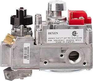 6003KS1-P04 OEM CSA Certified Natual Gas Millivolt Adjustable Gas Valve for Fireplaces, Pedestal Stoves, and Other Hearth Systems
