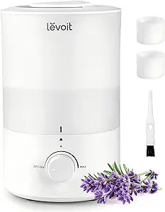 LEVOIT - Humidifiers for Bedroom - Quiet (3L Water Tank) - Cool Mist/Top Fill/Essential Oil Diffuser/25Watt - Home/Large Room - 360┬░ Nozzle - Rapid Ultrasonic Humidification for Baby Nursery/Plant