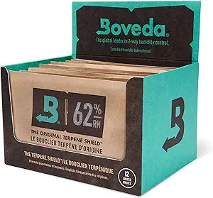 Boveda 62% Two-Way Humidity Control Packs For Storing 1 lb Γ Size 67 Γ 12 Pack Γ Moisture Absorbers for Storage Containers Γ Humidifier Packs Γ Individually Wrapped Hydration Packets
