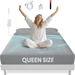 Grounding Sheets Gray Queen Size - 90% Organic Cotton + 10% Pure Silver Fitted Bed Sheet for Earthing - 400 Thread Count Deep Pocket Grounded Bedsheets - Improved Sleep Down to Earth Ground Bedding