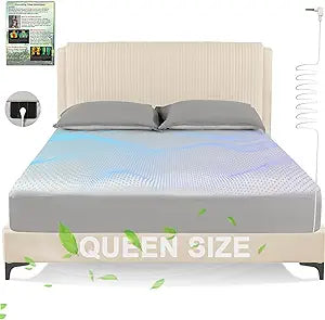 Grounding Sheets Queen Size, Earth Grounded Fitted Bed Sheet with 10% Pure Silver Fiber + 90% Organic Cotton, for Improved Sleep & Wellness (Gray, Queen - 80"x60"x15")