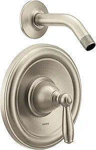 Moen Brantford Brushed Nickel Posi-Temp Pressure Balancing Shower Trim Kit Featuring Shower Lever Handle (Without Showerhead), Valve Required, T2152NHBN