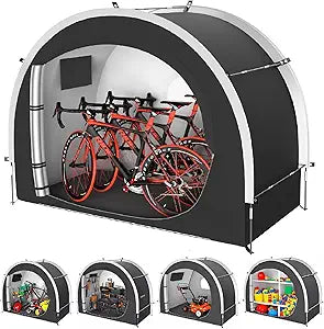 39.4" Larger Storage Shed Tent for Bike Motorcycle ebike eScooter Lawn Mower Outdoor Canopy Shelter Protection with Water Resistant Dustproof Windproof and Sunproof for RV Travel