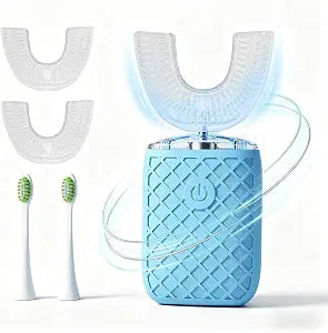 Sonic U Shaped Electric Toothbrush for Adults, Full Mouth, 5 Brush Heads