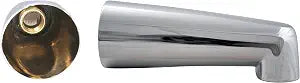 Westbrass E507-1F-26 7" Reach Wall Mount Tub Spout, 1/2" IPS Front Thread Connection, Zinc Construction, Polished Chrome