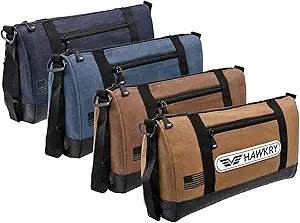 HAWKRY Canvas Tool Pouch Set (4 Pack) Heavy Duty Tool Organizer Bags with Zipper, Durable Small Tool Bags for Electricians, Contractors, Mechanics and Hardware Storage