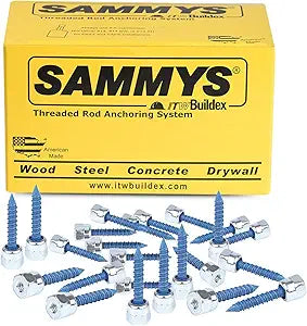 8058957-25 1/4" Screw Vertically Threaded Rod Anchor Designed for Concrete Structure, Steel, Zinc Finish, 5/16 x 1-3/4" Screw Length (25 Pack)