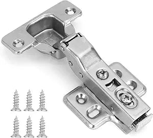 HBL' 20 Pack Soft Close Cabinet Hinges European Kitchen Cabinet Hinges for Frameless Cabinet Door, 35MM Quick Release Cup Hinges, 110 Half Overlay, 3D Adjustable and Slow Close Hinges