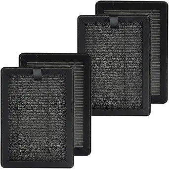 PUREBURG Replacement Filters Compatible with SimPure AP3J9, Redypure JR6, Membrane Solutions 2J8 Air Purifiers, H13 True HEPA and Activated Carbon Multi-Layer Filtration, Pack of 4