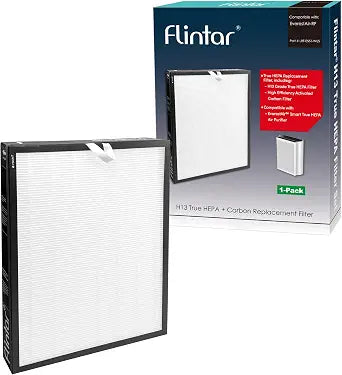 True HEPA Replacement Filter, Compatible with LEVOIT EverestAir Air Purifier, H13 Grade True HEPA + Activated Carbon Replacement filter, Part # LRF-E551-WUS, 1-Pack
