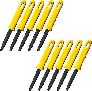 CANARY Cardboard Cutter with Non-Stick Coated Blade - 7.5" Box Cutter Utility Knife for Breaking Down Boxes & Opening Packages - Made in Japan, Yellow (Bulk 10-Pack for Industrial Use)