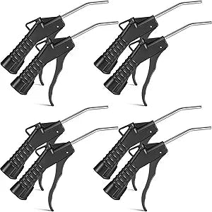 Honoson Air Nozzle Blower Gun Pistol Grip Air Blow Tool Compressor Accessories for Industrial Household Mechanics (Black,8 Pcs)