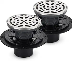 Lounsweer 2 Pack 4-1/4 Inch Round Shower Drain Brushed,