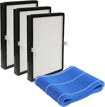 PUREBURG Replacement Filter Pack Compatible with BLUEAIR DH3i 2-in-1 Purify + Humidify Humidifier & Air Purifier,H13 HEPA x3 + Wick Filter (All in 1)