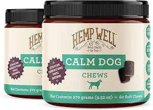 Hemp Well Calm Dog Soft Chews Relieves Anxiety, Calms and Relaxes Your Dog, Aids in Stress Relief and Behavioral Issues, Organically Sourced (2 Pack (120 Chews))