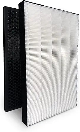 True HEPA Filter + Activated Carbon Pre Filter Compatible with Bissell Air220 Air320 Air Purifier 2609a 2768a Part 2677, 1 set