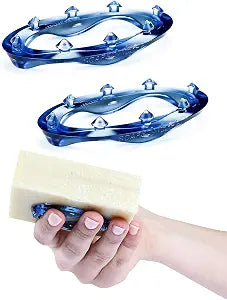 SoapStandle Bar Soap Gripper | No Goo or Mess Soap Holder for Bath and Showers | Non Slip Quick Dry Bar Soap Holder | Bathroom Accessories, Blue - 2-Pack