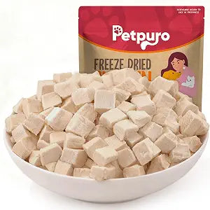Freeze Dried Chicken Cat and Dog Treats 14.2 OZ Single Ingredient Chicken Meat High Protein, Bite-Sized Pet Training Snacks or Food Topper for Small Dogs Cats