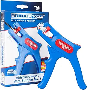 WEICON TOOLS Wire Stripper No. 5, automatic wire stripper 0.2-6 mm, wire stripper with side cutter up to 2 mm