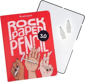 Astropad Rock Paper Pencil v3.0 Paper Screen Protector for iPad Pro 13 (M4, M5) & iPad Air 13 (M2/M3/M4) + 2 Apple Pencil Tip Replacements Compatible with Pencil 1/2 & Pencil Pro