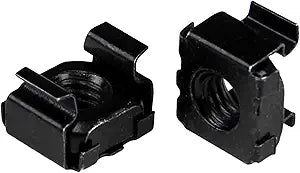 StarTech 100-Pack M6 Square Hole Cage Nuts and Installation Tool for 19" or 10" Server Racks, Cabinets and Enclosures, Black - TAA