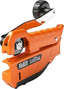 Klein Tools 63625 MC Cable Cutter, Cuts Up to 3/8-Inch Armored Cable (BX, AC, MC, MCAP, Greenfield), Spring Loaded Handle with Storage, Tool-Free Blade Replacement