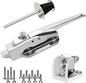 Walk in Cooler Door Handle - Freezer Door Cooler Complete Latch Replacement Kit, Freezer Radial Latch - 1/8 in to 1/4 in(Flush) and 5.9" Solid Metal Interior Release Handle