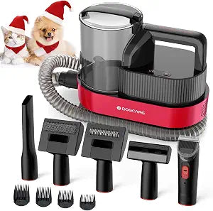 Professional Pet Vacuum Groomer: Dog Grooming Kits with Vacuum, Vacuum Pet Groomer Kit, Dog Hair Clipper Vacuum Groomer, Fur Vacuum Brush Groomer