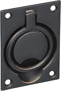 Baldwin 0395112 Flush Ring Pull, Aged Bronze