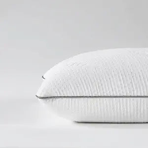 Saatva Cloud Memory Foam Pillow - Gel-Infused Shredded Memory Foam Fill - Standard Loft (4"-5") Contouring Pillow - for Any Sleep Position - 1 Pack, Queen (28"x16")