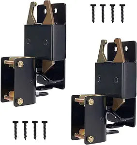 HILLMASTER 2 Pack Heavy Duty 2 Way Farm Gate Latch, Two Way Fence Gate Latch for Metal Gates Livestock Cattle Gate Latches Gate Hardware for Horse Corrals, Ranches(Screws and Instructions Included)