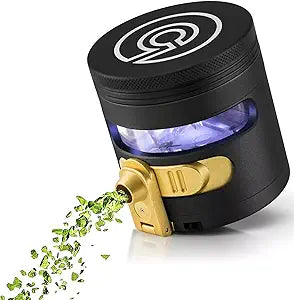 MANUAL Grinder AUTOMATIC Dispenser Large 2.5" Aluminum Alloy, for HOME & KITCHEN ONLY (Midnight)