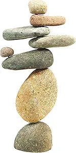 Ancient Graffiti Eight-Stone Balancing Cairn - Indoor/Outdoor Garden Decoration
