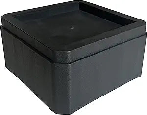 3 Inch Bed Risers - Heavy-Duty Couch/Furniture Risers, Stackable, Fits Up to 5.5 Inch Bed Leg, Creates an Additional 3 Inches of Height or Storage! Table or Sofa Riser (4, 3 Inch Black)