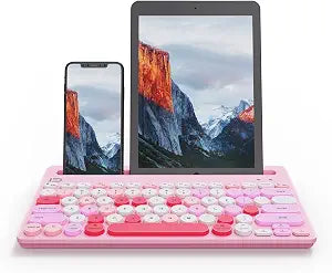 HUO JI Wireless Keyboard Multi-Device, Bluetooth & 2.4G Dual Mode for iPad