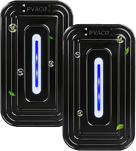 2026 Upgrade 2 Pack Negative Ion Air Purifier 8-Emitter, Quiet Air Ionizers for Home Office Bedroom Bathroom Living Room and Pet Room Plug in Ionic Air Cleaner(2,Black)