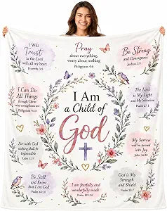 Christian Flannel Blanket Baptism Gifts For Girl Teen Girl Gifts Trendy